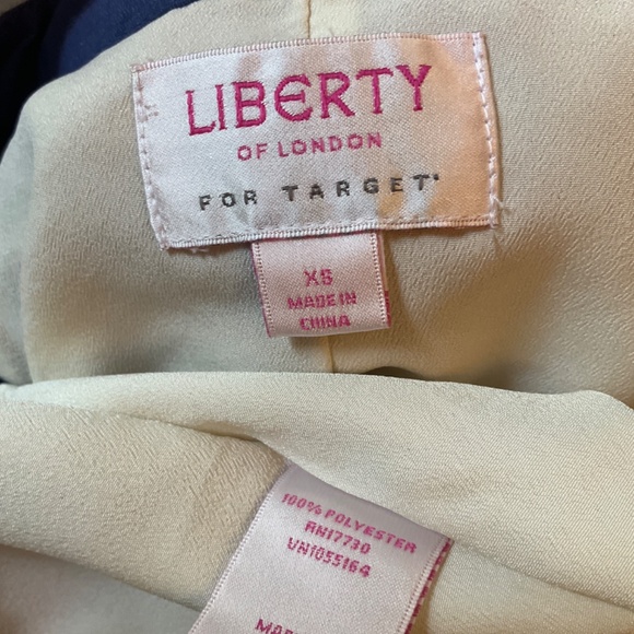 LIBERTY LONDON for Target XS Floral Pattern Vintage Boho Halter Neck Blue Dress - Picture 4 of 8